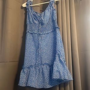 Blue shein patterned dress